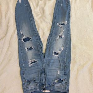 light washed ripped jeans